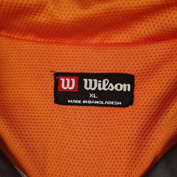Wilson Jacket Mens XL Gray Orange Track Windbreaker Athletic - Picture 3 of 7